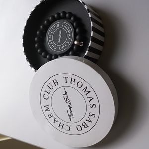 Black obsidian charm bracelet